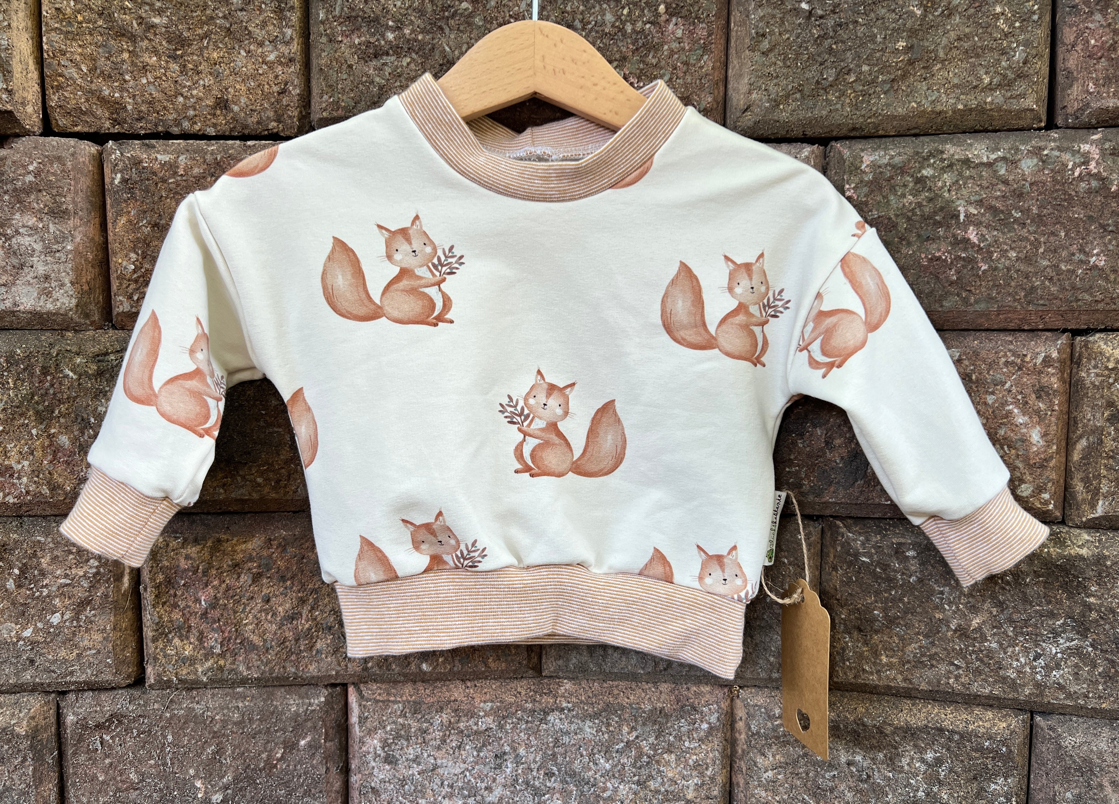 Oversized Sweater Eichhörnchen Gr. 68