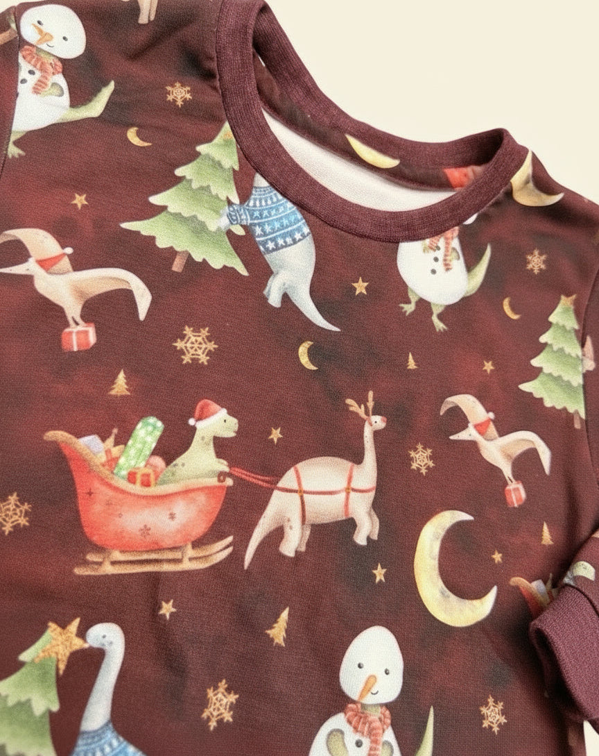 Oversized Sweater Dinoweihnacht Gr. 110