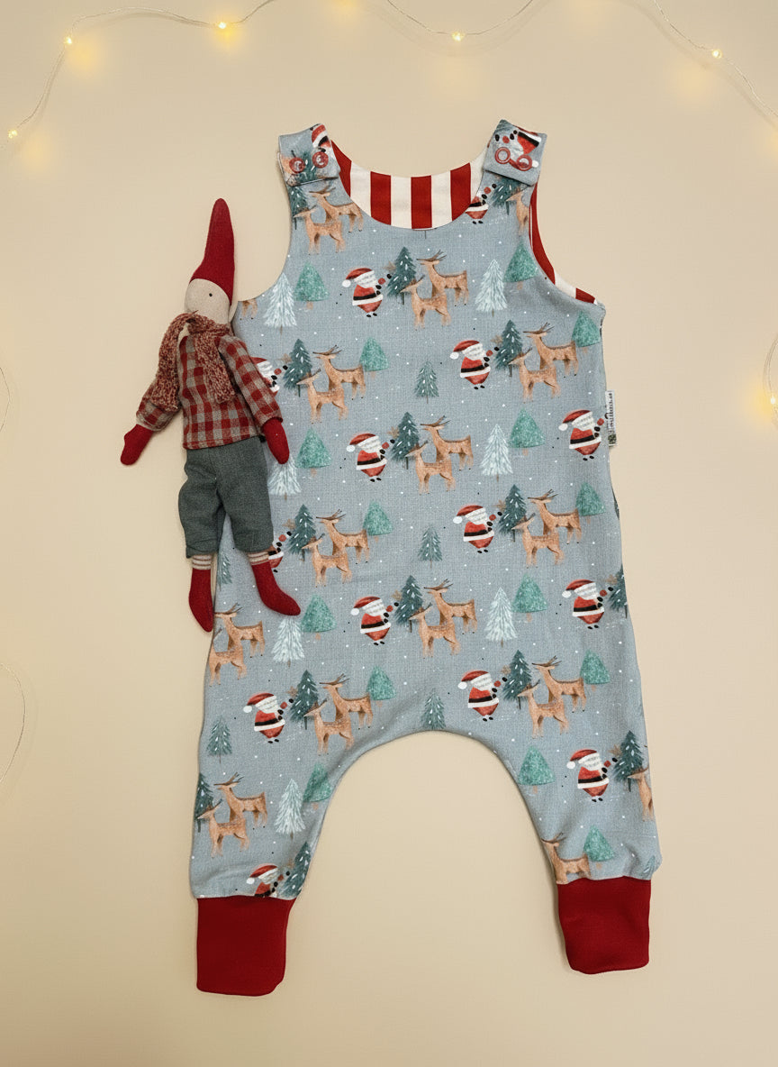 Harem Romper Weihnachtsmann & seine Freunde Gr. 74
