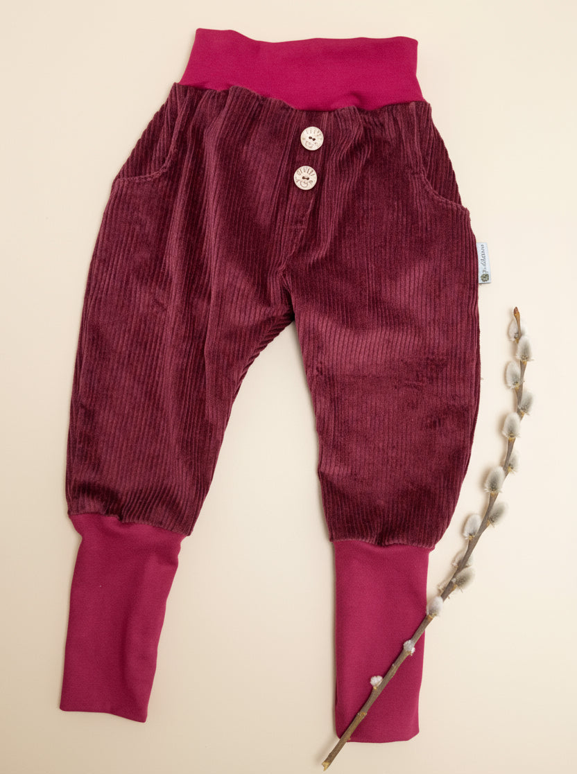 Knickerbocker Hose Cord Bordeaux Gr. 122