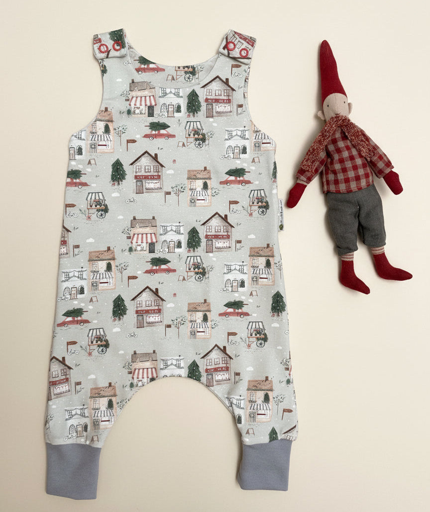 Harem Romper Weihnachtsdorf Gr. 68