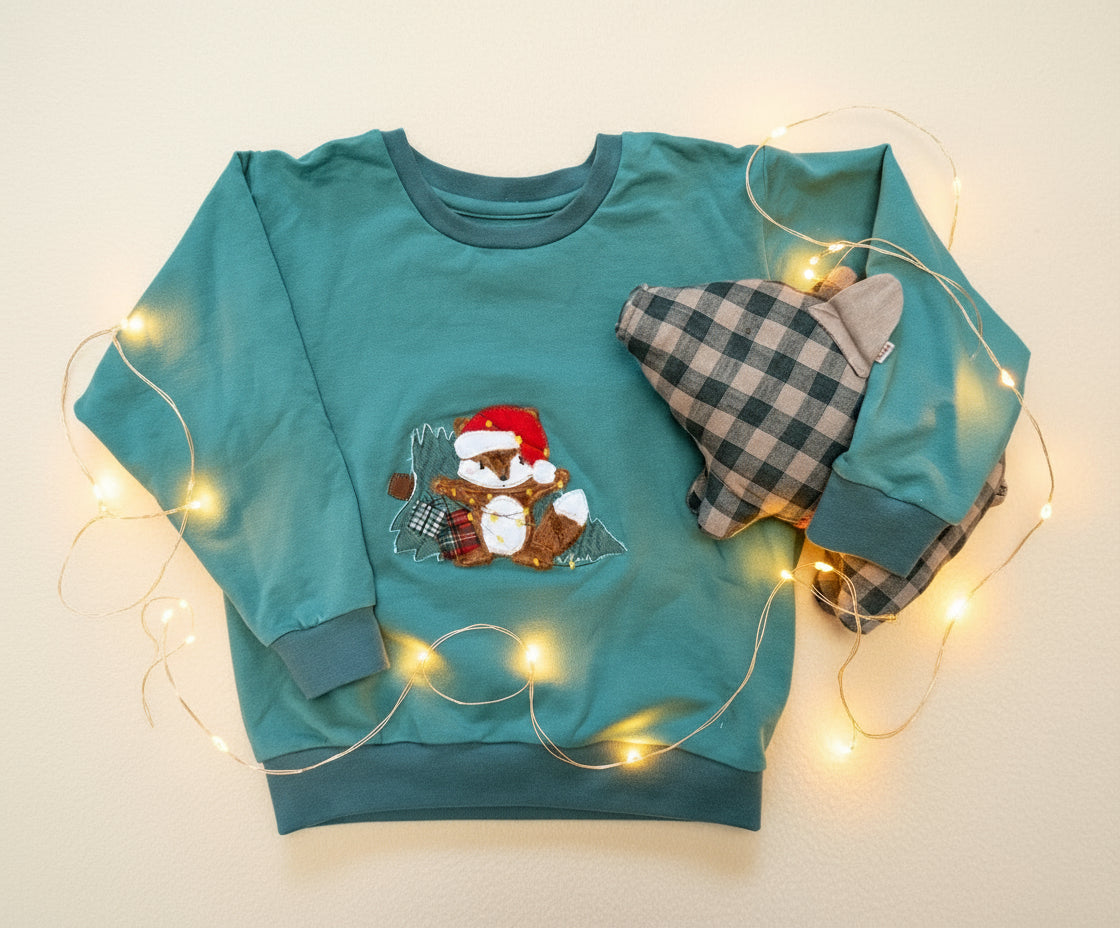 Oversized Sweater Weihnachtsfuchs Gr. 110