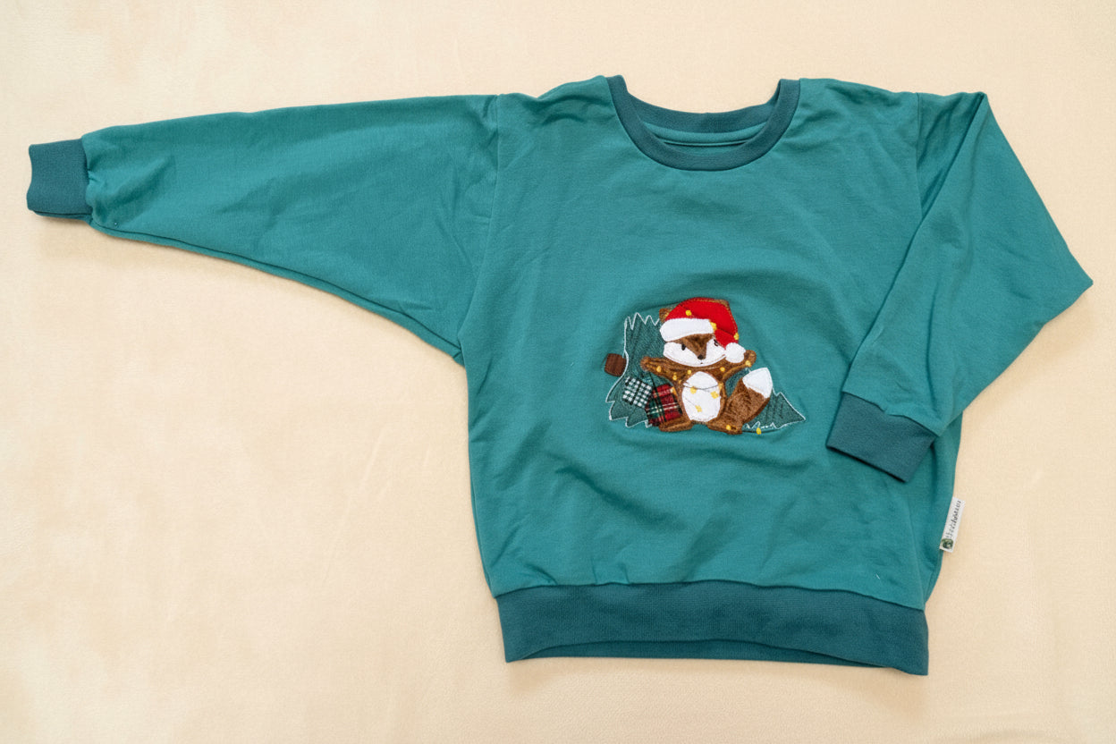 Oversized Sweater Weihnachtsfuchs Gr. 110