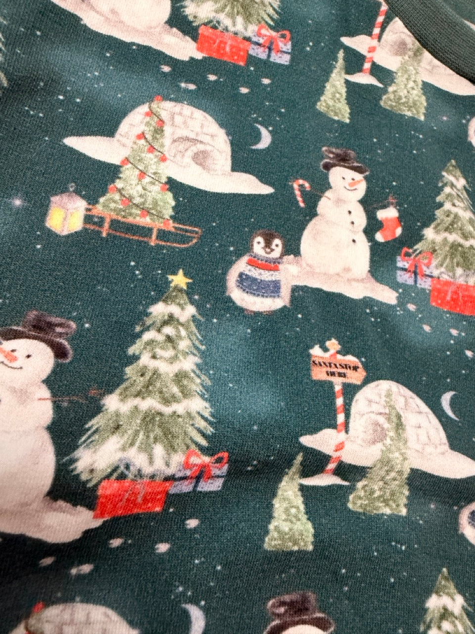 Oversized Sweater Wintertraum mit Schneemännern Gr. 86