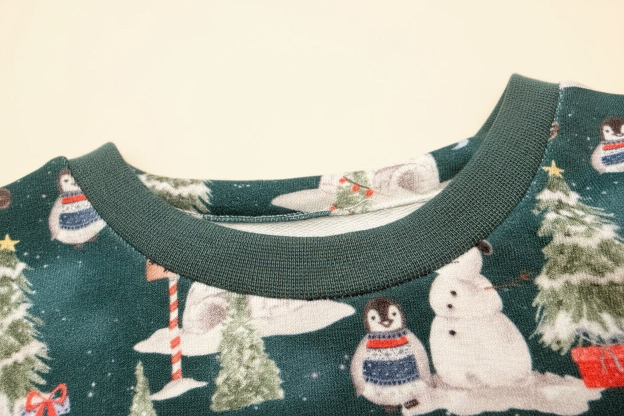 Oversized Sweater Wintertraum mit Schneemännern Gr. 86