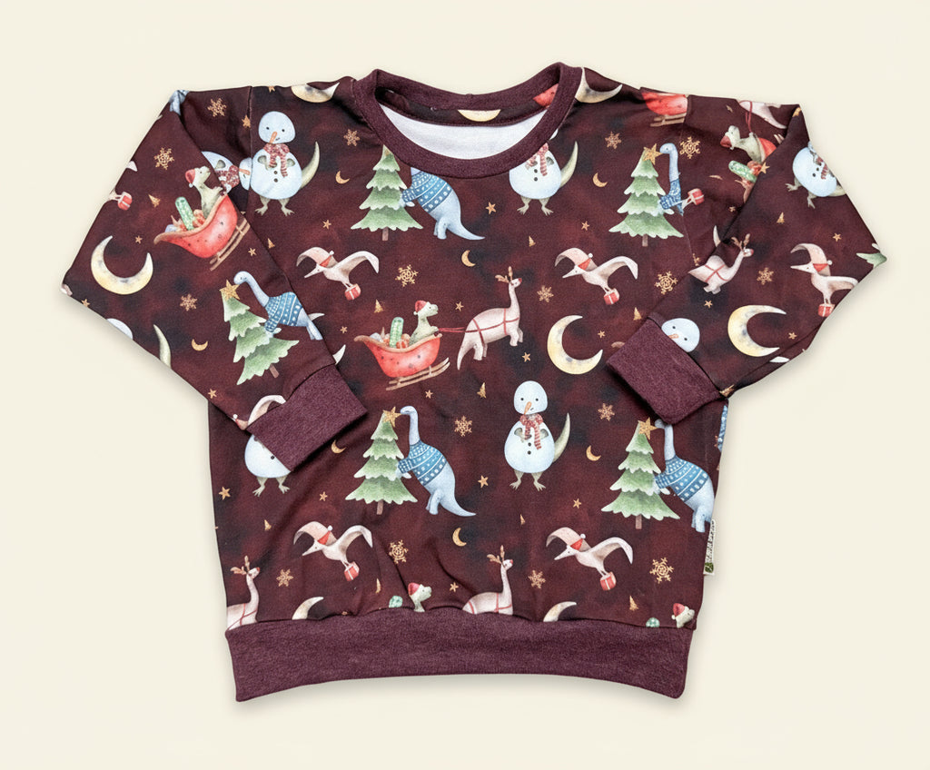 Oversized Sweater Dinoweihnacht Gr. 110