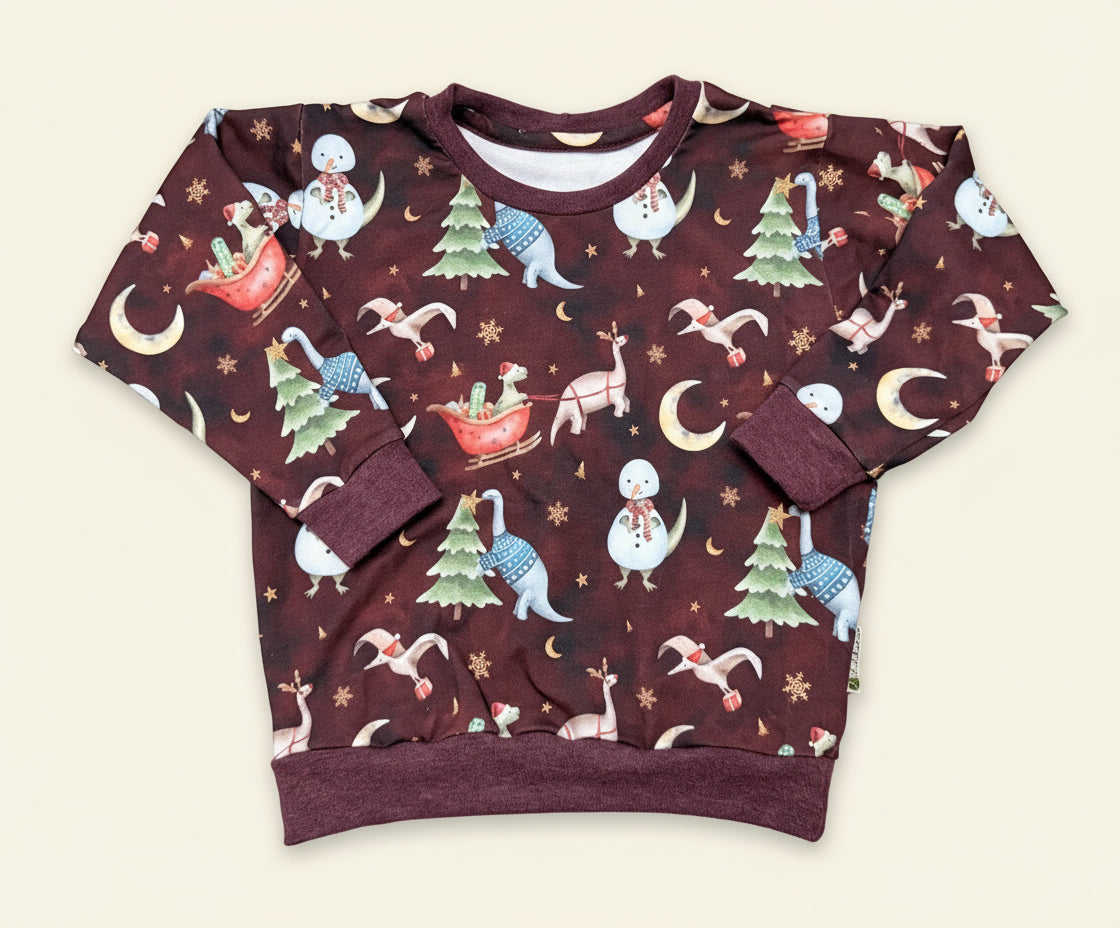 Oversized Sweater Dinoweihnacht Gr. 110