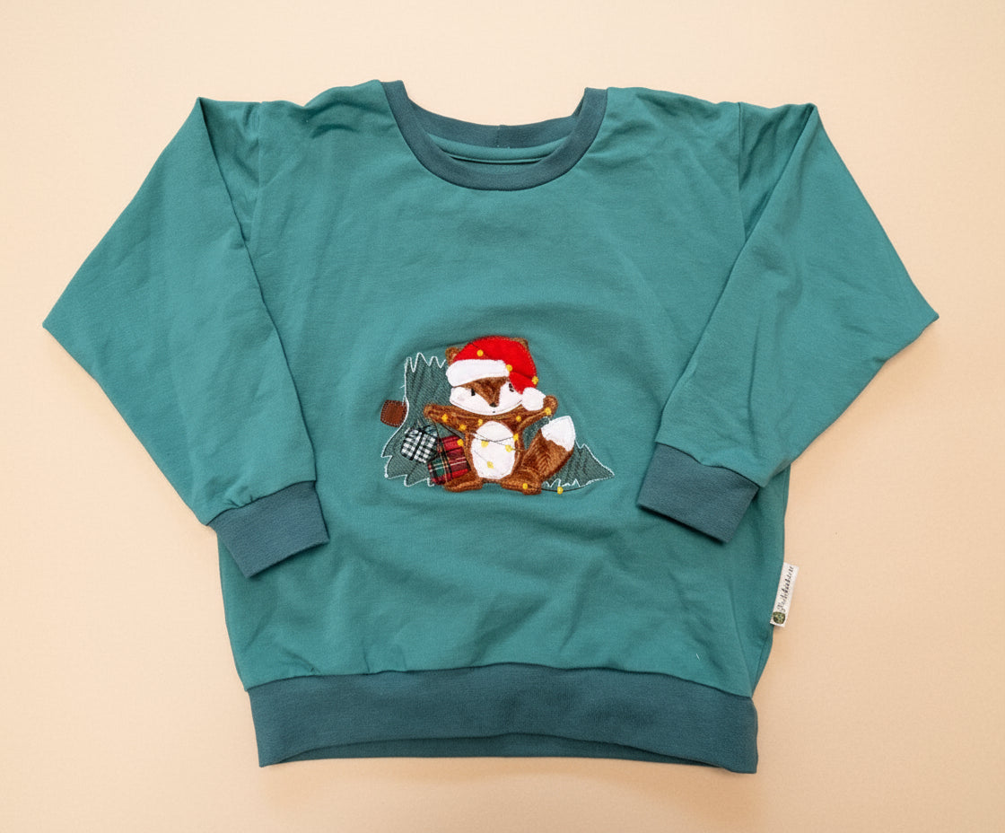 Oversized Sweater Weihnachtsfuchs Gr. 110
