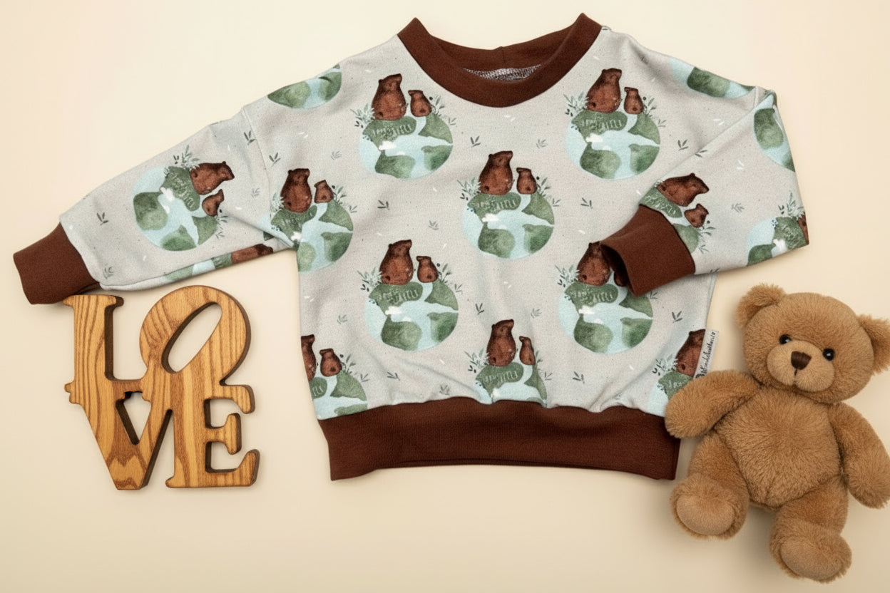 Oversized Sweater "You're my WORLD" Gr. 80