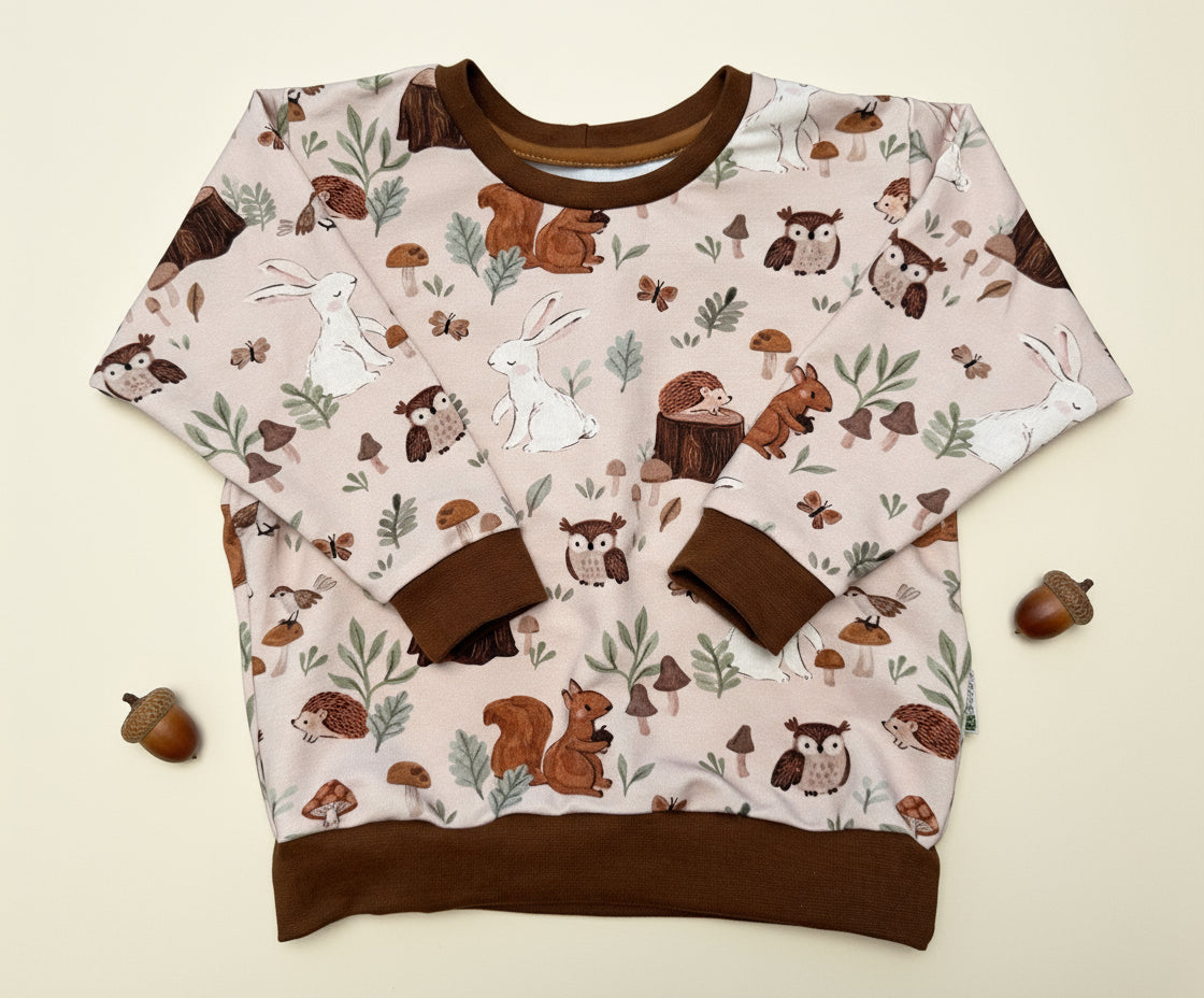 Oversized Sweater Waldtiere Gr. 104