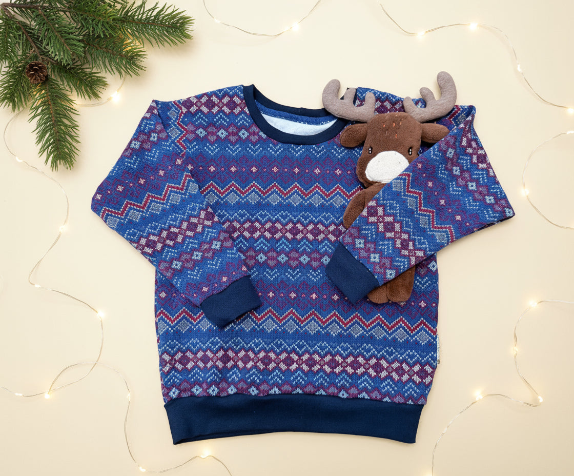 Oversized Sweater Norweger-Design Gr. 116