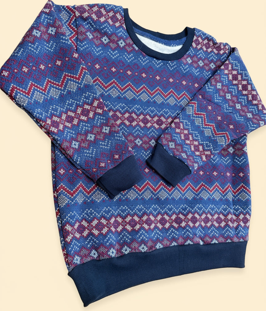 Oversized Sweater Norweger-Design Gr. 116