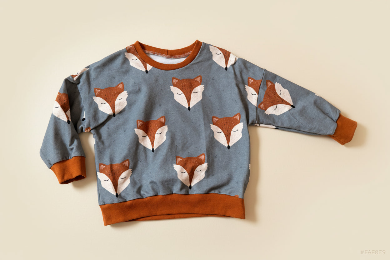 Oversized Sweater Füchse Gr. 122