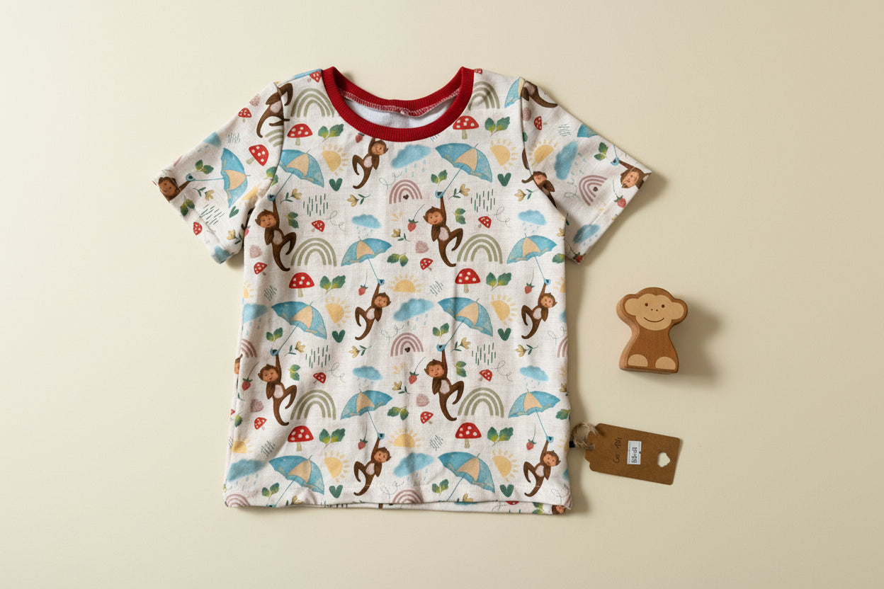 Shirt Affe im Regen Gr. 104