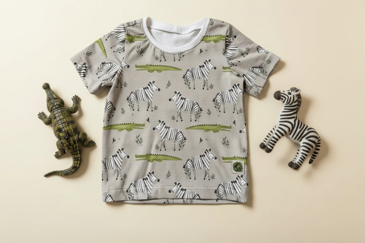 Shirt „Zebra & Krokodil“ Gr. 92