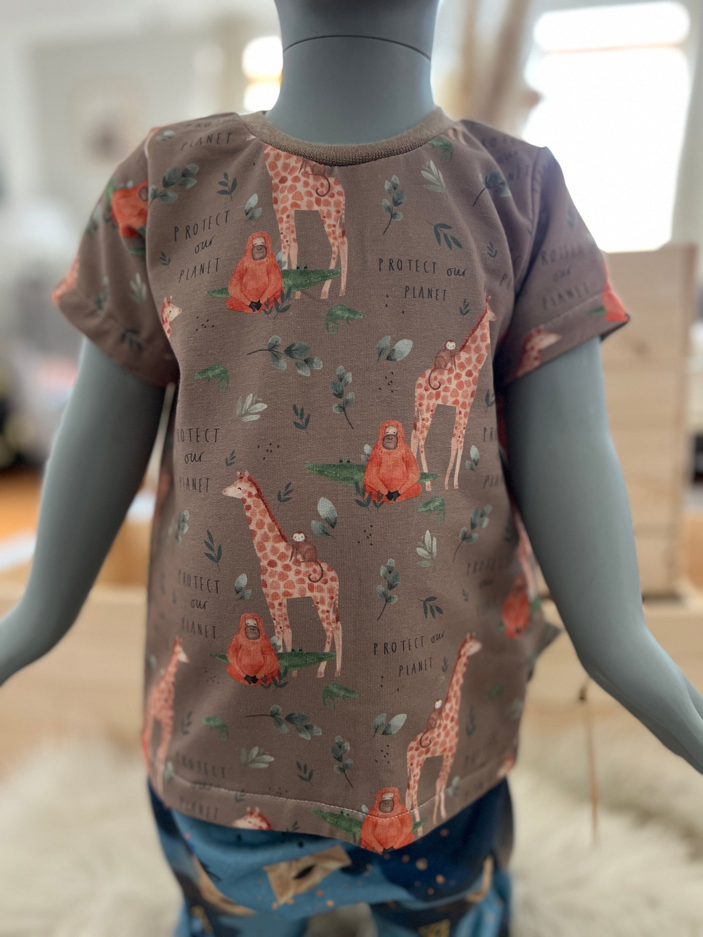 Shirt Giraffe & Affe Gr. 86