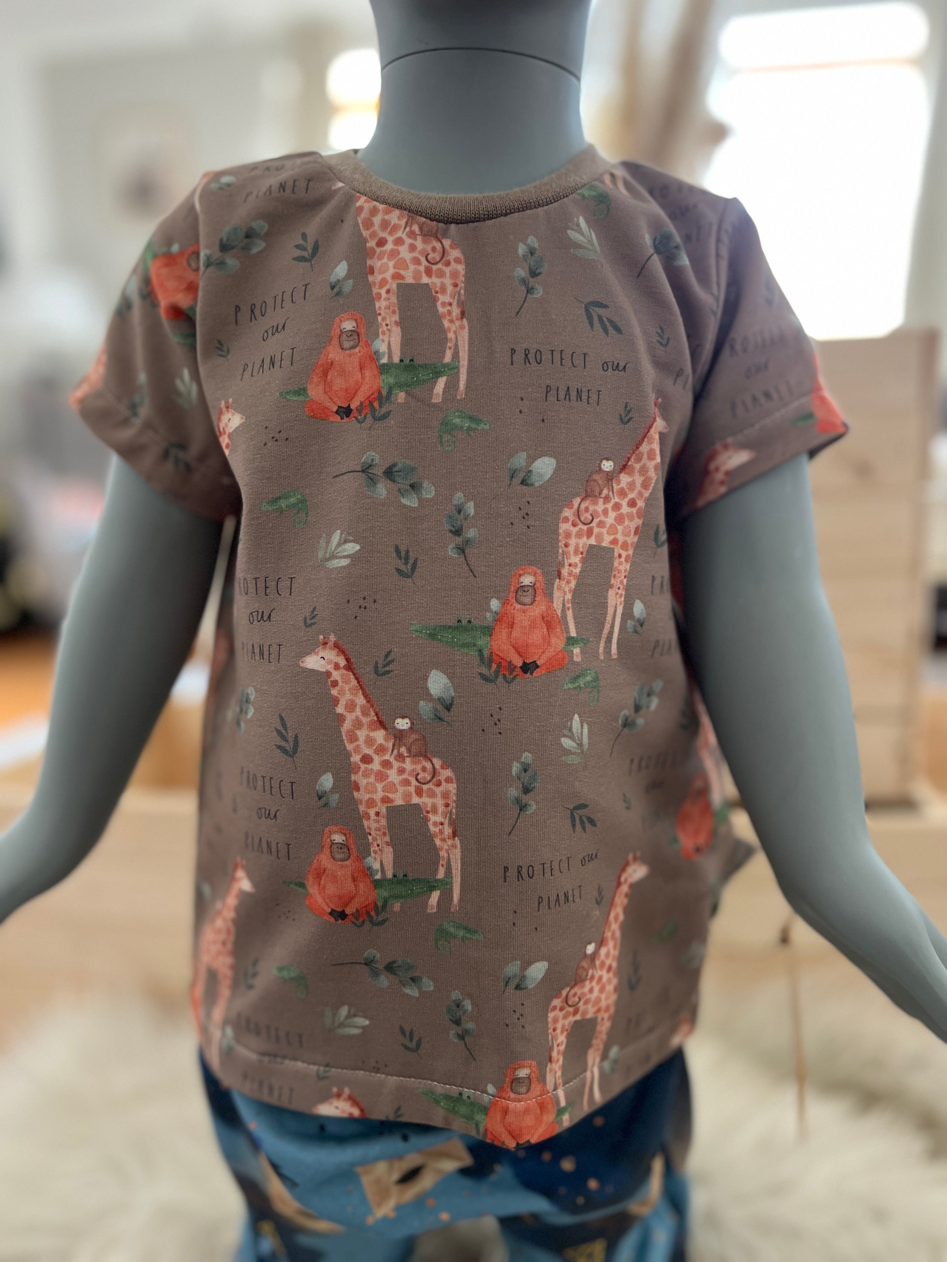 Shirt Giraffe & Affe Gr. 86